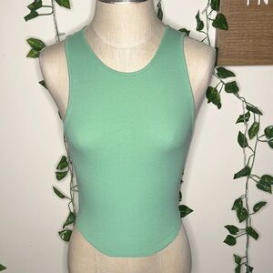 American Eagle High Neck Green Tank Top